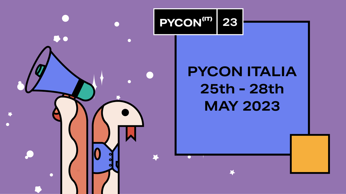Torna #PyConIT23, la conferenza dedicata a #Python che si svolge ogni anno a Firenze! 🐍 Si svolgerà dal 25 al 28 Maggio e ci saranno talk e workshop tecnici ed eventi di networking. Contattaci a wivitaly@gmail.com per avere il 20% di sconto!
📌 pycon.it/it/tickets