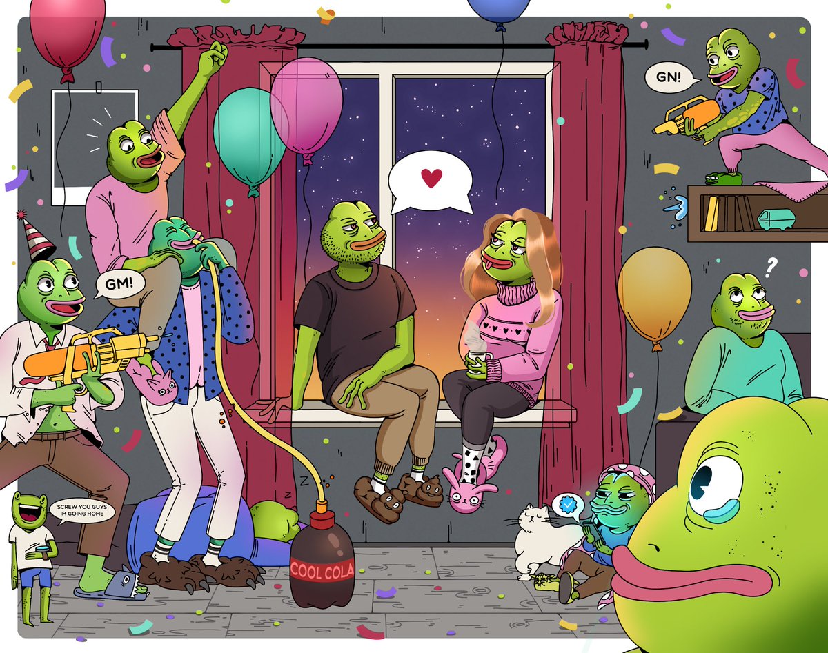 Gm, frens! 🎂❤️‍🔥
How are you?
#art #pepe #meme #comics <a href="/jaggedVIP/">SKOPfather</a>