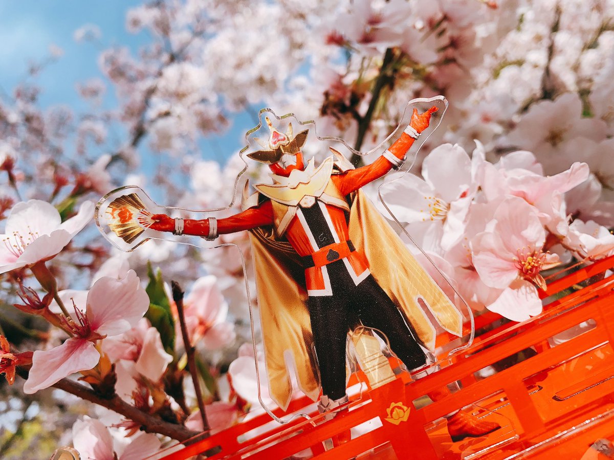 1boy male focus cape tokusatsu cherry blossoms flower solo  illustration images