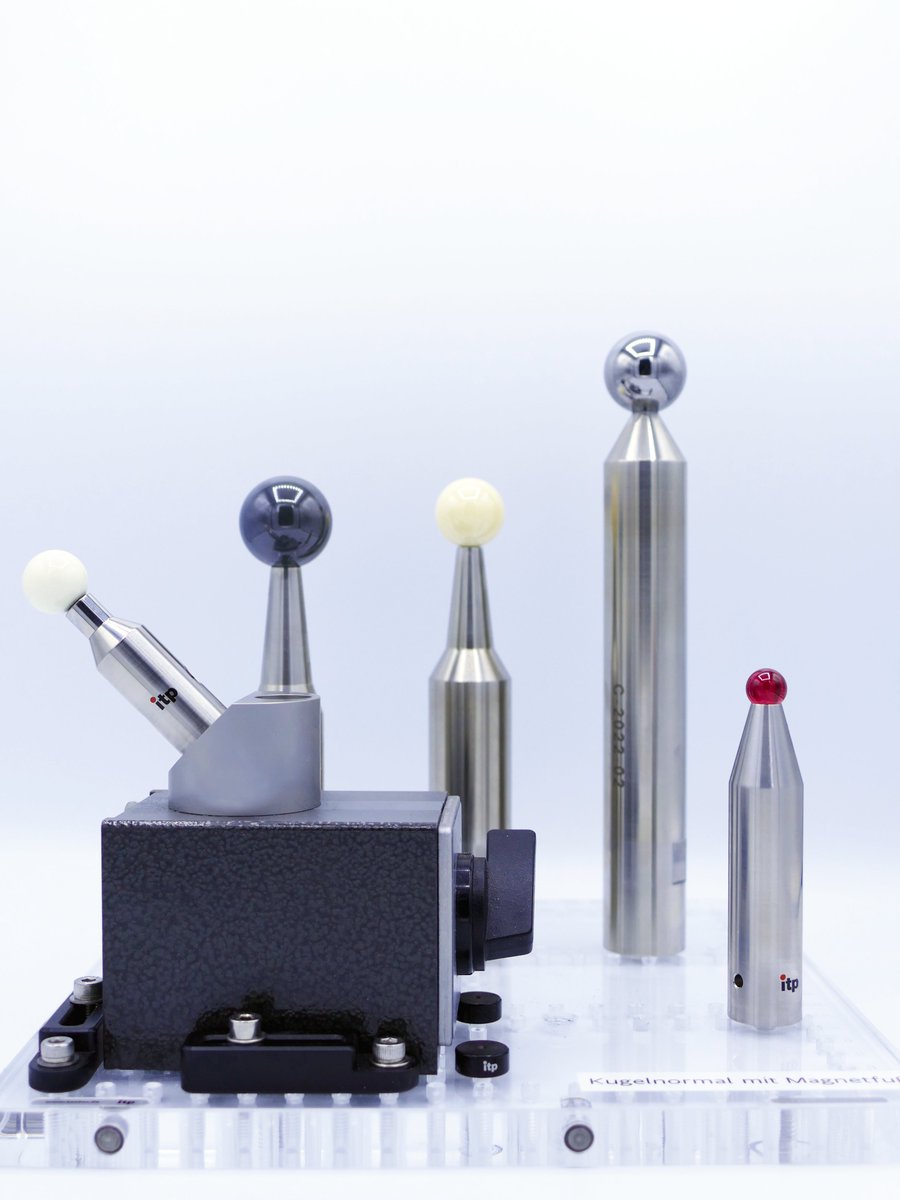 itp_gmbh's tweet image. We introduce you to the "Stylights" of April - calibration spheres with stands and our magnet base MAGNETFUSSKNM8!
They are available in different sizes and materials on our webshop bit.ly/40A2ybc
#itpgmbh #madeingermany #metrology #qualityassurance #manufacturing