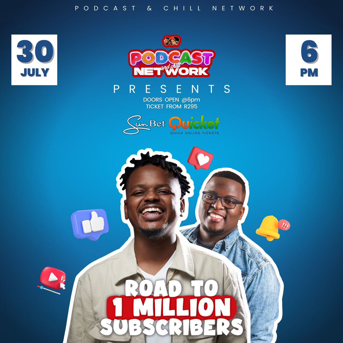 podcastwithmacg's tweet photo. WINTER IS COMING!!!🌬️🥶

We’ve heeded the chiller’s call of a date change for the #RoadTo1Million at SunBet Arena.. get ready to be warmed up🔥

🗓️: 30 July 2023

Book your seat 🎫 https://t.co/rM26XAz7S1

#sunbetarena  #RoadTo1Million #podcastandchill https://t.co/O9vjI6y1rb