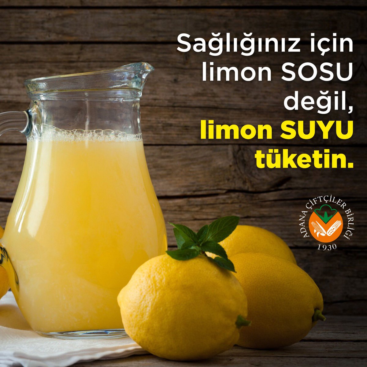 Türkiye’deki tüm lokanta, cafe ve turistik tesislerimizi, toplum sağlığına duyarlılık ve doğal lezzet için işletmelerinde LİMON SOSU VE BENZERİ SIVILAR YERİNE gerçek limon kullanmaya davet ediyoruz. 

🍋🍋Gerçek limon suyu, doğal limondan elde edilir.🍋🍋

<a href="/TURYID/">TURYİD</a> 
<a href="/TuresDernegi/">TÜRES Derneği</a>