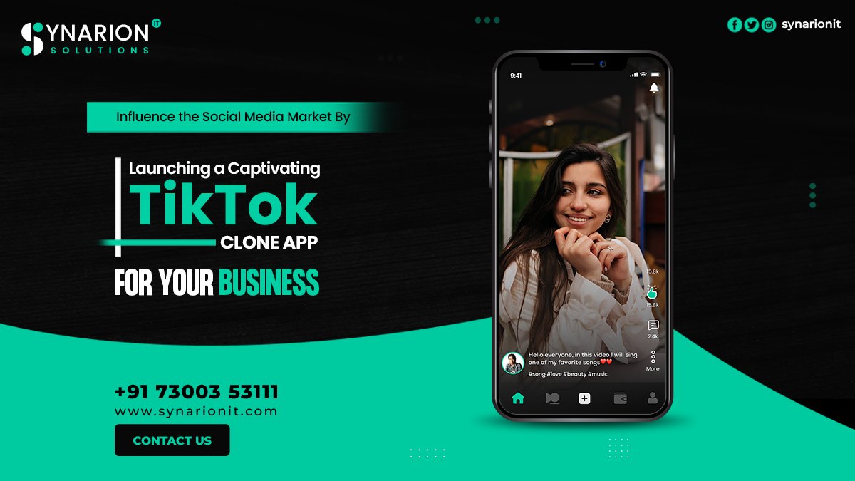 Ready to take over the social media world? Launch a captivating TikTok clone app for your business and become a trendsetter in the market! 

#tiktokclone #tiktokappdevelopment #videosharingapp #socialmediaapp #appdevelopment