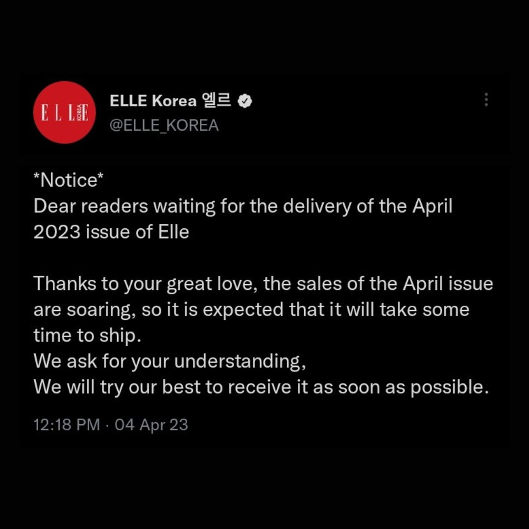 [INFO] TAEHYUNG'S Elle Cover sales are SOARING which is why it is mentioned that the shipping of orders might take time TAEHYUNG'S Elle covers been receiving love from all over the global since the very start! His impact is HUGE

#TAEHYUNGxELLE 
#TAEHYUNGxElleKorea
