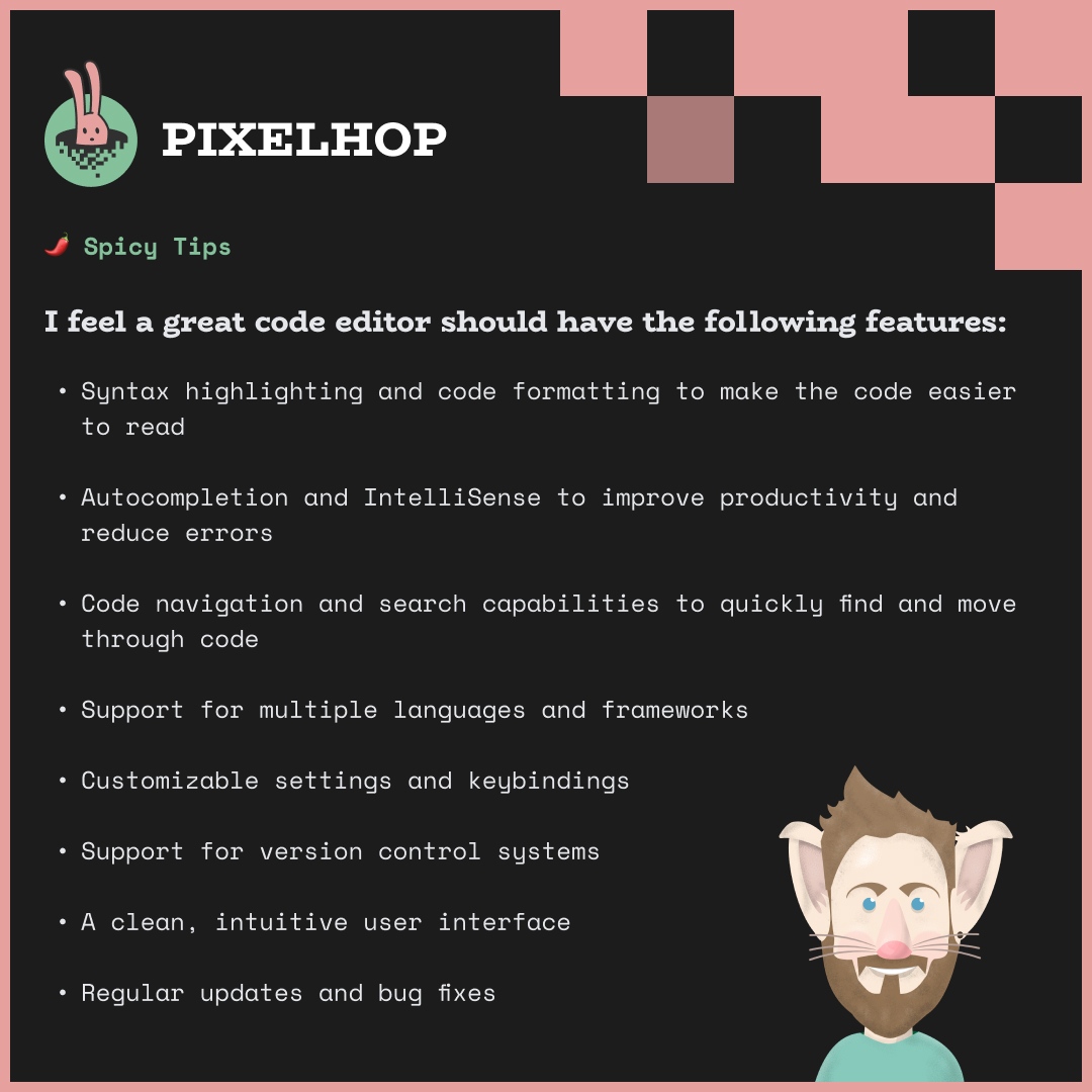 pixelhopio's tweet image. Have you ever sat with your colleagues discussing work when someone says something, and you suddenly stop listening because you are confused? Don&apos;t worry; Pixelhop has your back.

This week, Chris tells us which code editor he believes is best.

#visualstudiocode #codeeditor