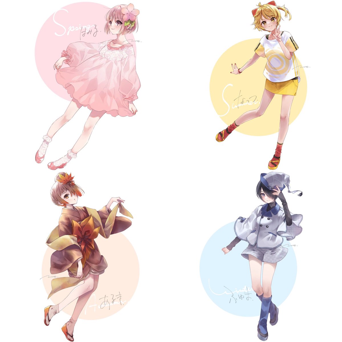 春夏秋冬の擬人化だよ〜って見せてくれた絵、本人のセンスが出てて面白いなーと思いながら褒めたらおかあさん描いて‼️と言うので春休みの戯れ
2次創作が多い子なので見本見て好きなキャラ描くのが好きなのかと思ってたけど自分で創造することもできるんだなぁと感動
#小2の四季を母が描くと 