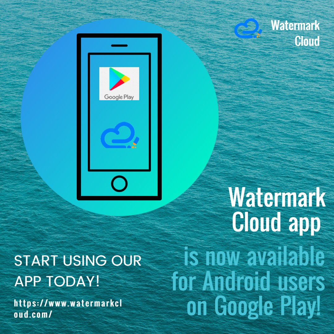 WatermarkCloud's tweet image. 🚨 Attention Android users! 🚨 Watermark Cloud is now available on Google Play! 📲 Download now to start protecting your images with ease. 💦 #GooglePlay #AndroidApp #ImageProtection #WatermarkCloud #WatermarkingApp #DigitalWatermark #PhotoProtection #MobileApp #PhotoEditor
