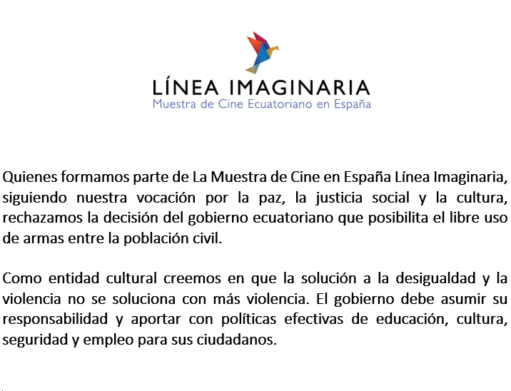 ImaginariaCine's tweet photo. #EcuadorenCrisis 
#PorteDeArmas 
#NOarmasenlascalles
#culturadepaz https://t.co/NNnPbbeNER