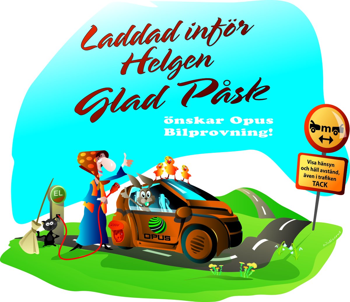 OpusBilprovning's tweet photo. Opus Bilprovning önskar alla en Glad Påsk. Kör försiktigt i påsktrafiken.

Flera av våra stationer har öppet under påsken. Kolla öppettider för din station.
🐣🚕🐣 https://t.co/5MW7EJlCUK