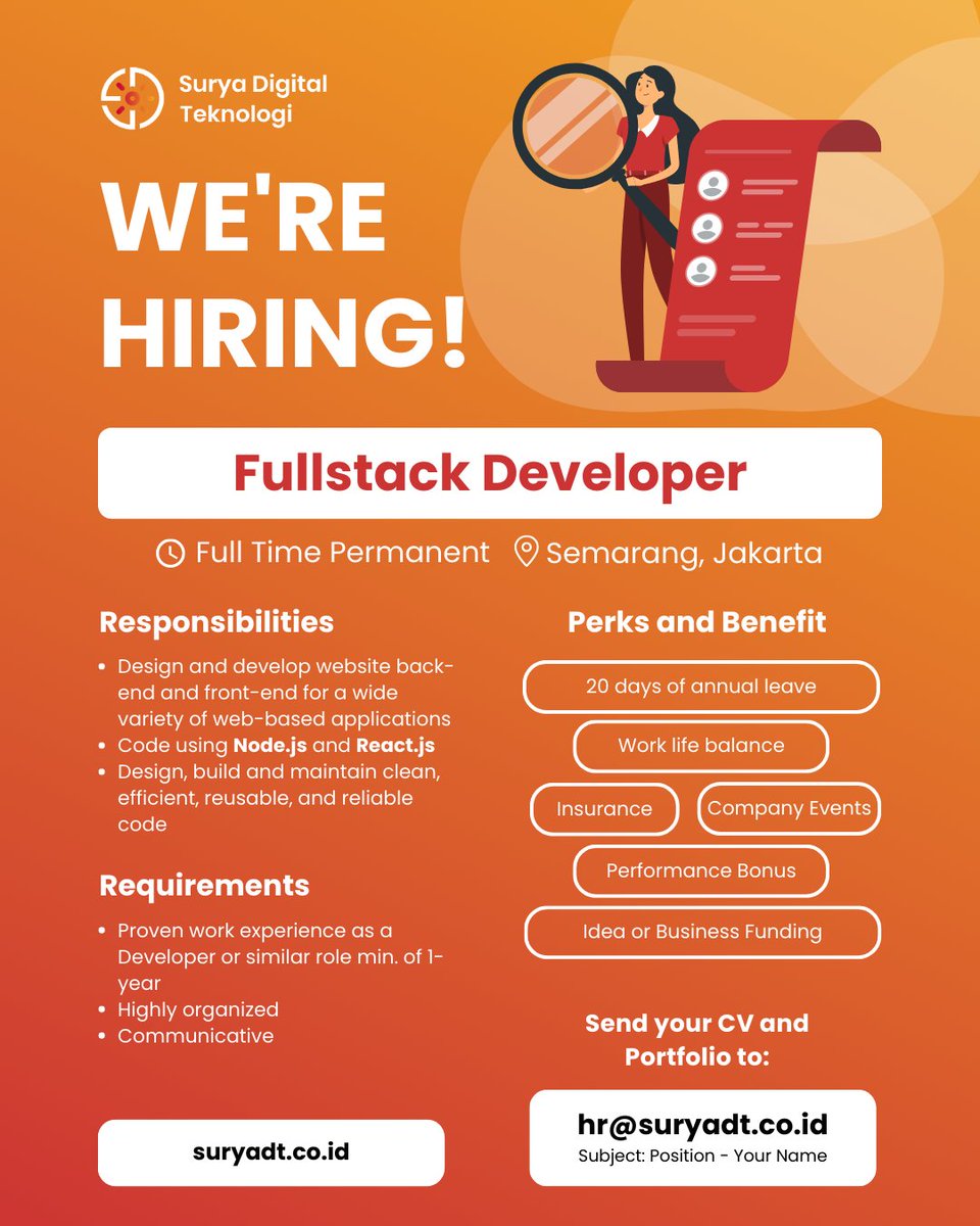 dheanyfff's tweet photo. Hi semua๐ค๐ฅธ
Ada info loker nih, industry di tech ya!
*izin tag ya @hrdbacot @apamungkasa @mas_recruiter @ezash #lokercot #LokerMase #LokerPam #loker #lokerupdate #lokerdeveloper https://t.co/oAfyeTLlar