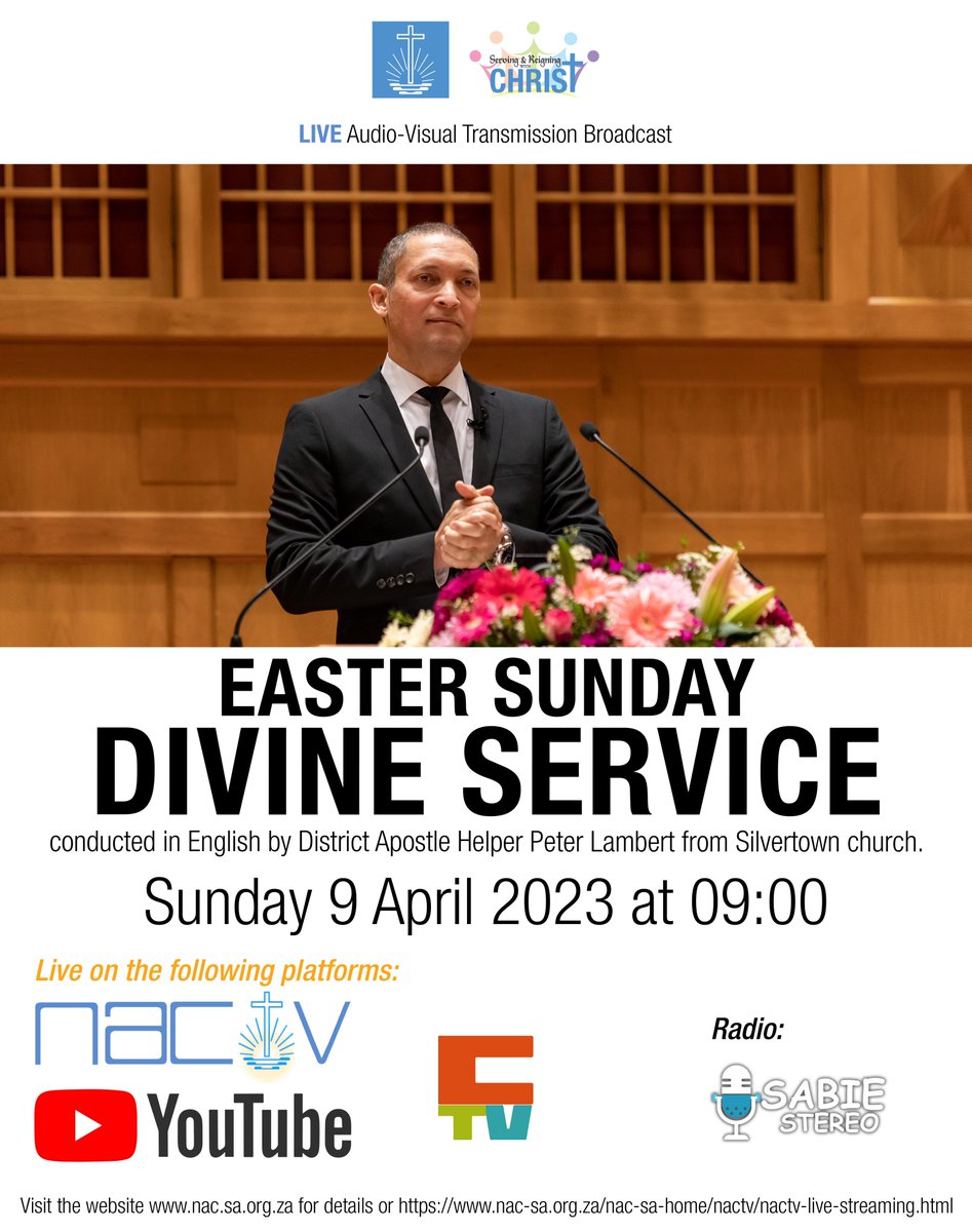 NAC__SA's tweet photo. Central AVT Divine Service

#christ #church #nacsa #newapostolicchurch #blessed #newapostolic #nacforlife #newapostolicchurchsouthernafrica #serving #reigning #servingandreigningwithchrist #divineservice #passionweek #easter #JesusChristisRisen https://t.co/bSgt8fyExf