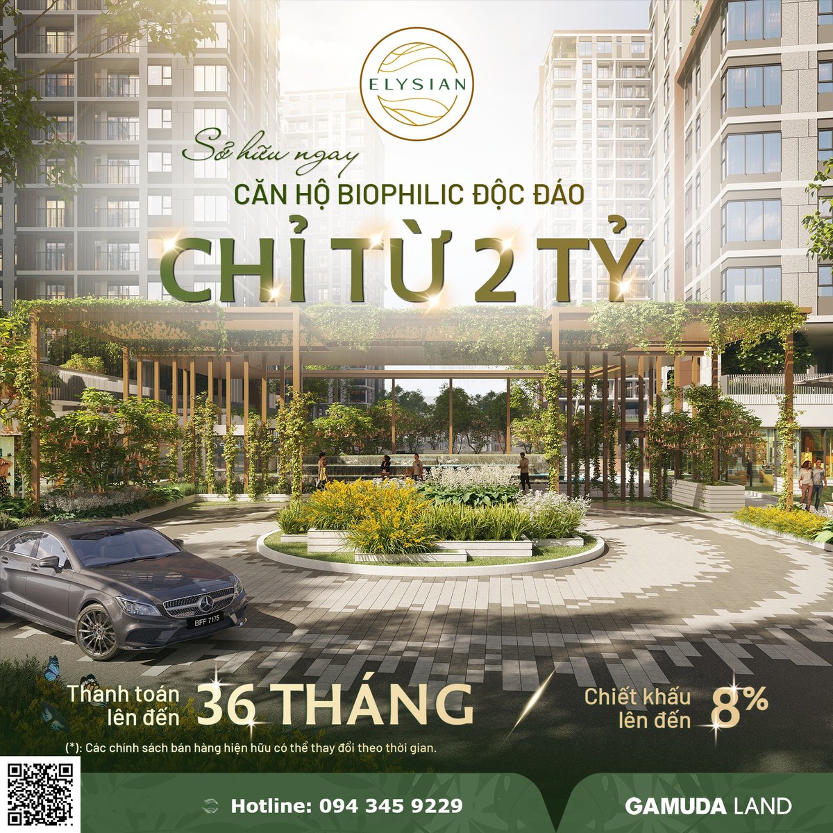 Andy_Realtor's tweet photo. CĂN HỘ BIOPHILIC ĐỘC ĐÁO ELYSIAN VỚI CHÍNH SÁCH VÔ CÙNG HẤP DẪN

*Chỉ từ 2 tỷ VNĐ, thanh toán 36 tháng
*Chiết khấu lên đến 8%
*5% ký Hợp đồng mua bán
*30% trong vòng 2 năm

☎️094 345 9229
🔰 https://t.co/MbvVsHcfmY

#Elysian #GamudaLand 
#ThuDucCity
#elysianthuduc https://t.co/XAvY8ie4kF