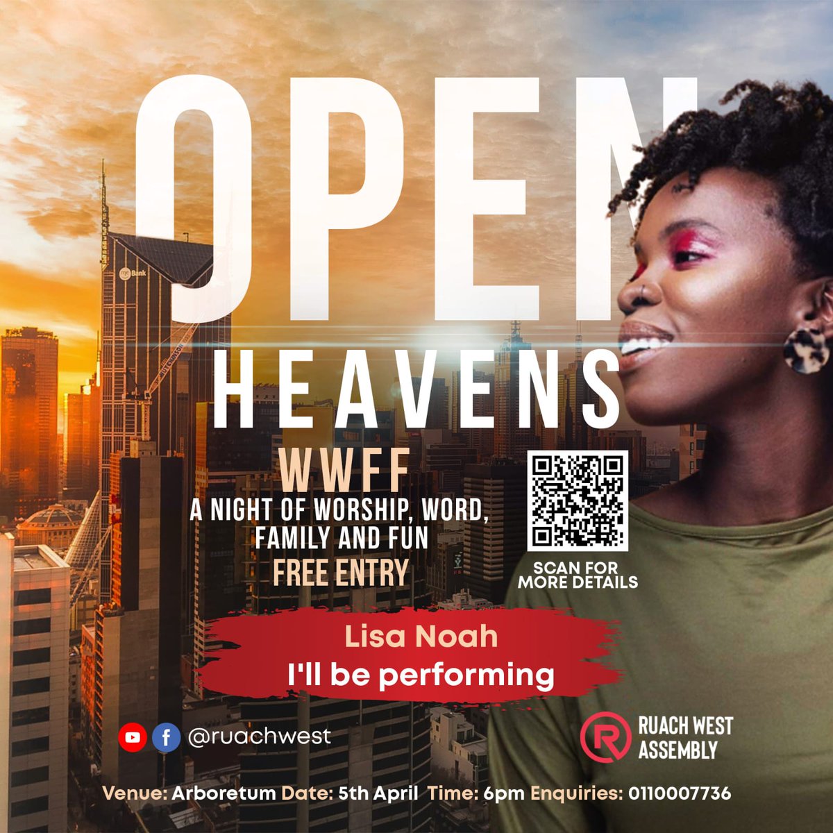 FlaviaMurugi's tweet photo. This Easter on the 5th of April, Ruach West Assembly brings you an evening of worship, word, family and fun.🎺🕺🏾💃🏾 And guess what? You are the real MVP. 🤩We can't afford to have you miss this.🥳🥳
 
Better mark your calendars and spread the word Fam.

#OpenHeavens https://t.co/9SFtbuGsax