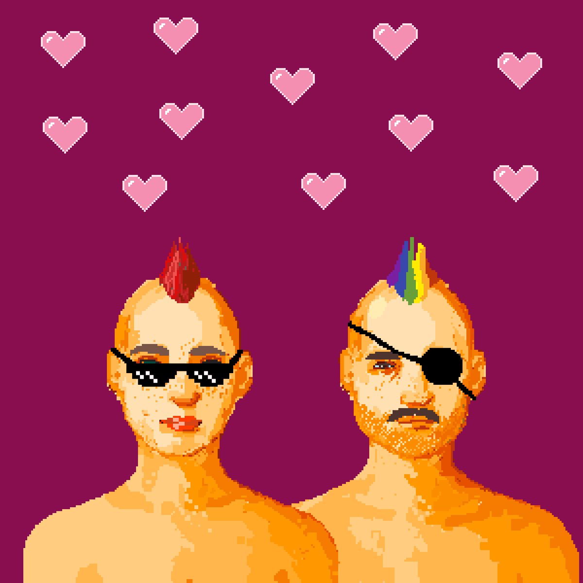 love, mohawks and special eyewear are in the air! ❤️🧡💛💚💙💜