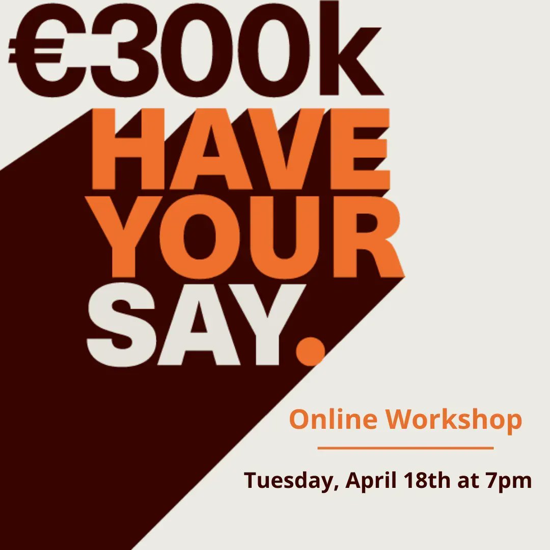 sdublincoco's tweet photo. We will have our online workshop on Tuesday 18 April at 7pm to help bring out your ideas for €300k Have Your Say for Tallaght South &amp; Saggart! To register, please complete the form and we will email a link to you at the time. https://t.co/9GFxA6IyfZ  #SDCCPB https://t.co/mqU2Kv6wU5