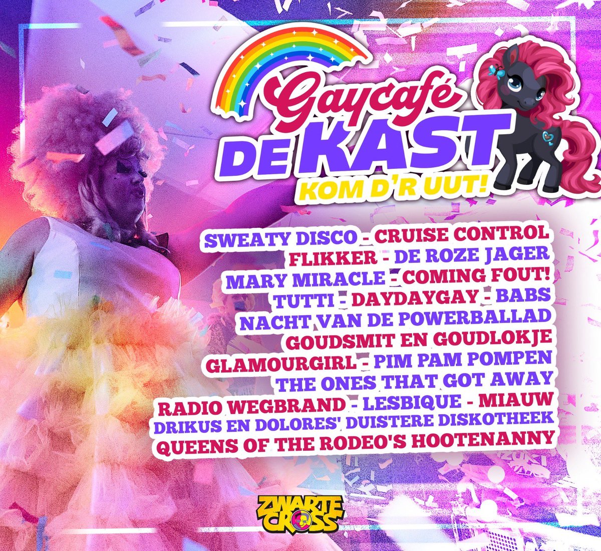 slowpokedj's tweet photo. Yess!
We gaan er weer een mooie fissa van maken in De Kast @zwartecross .
Oude roze vrinden, jong talent , het hele land represent! ๐
#zwartecross #gaybar #dekast #programma
https://t.co/bOVv2BmIQt https://t.co/NcPbxno6Ft