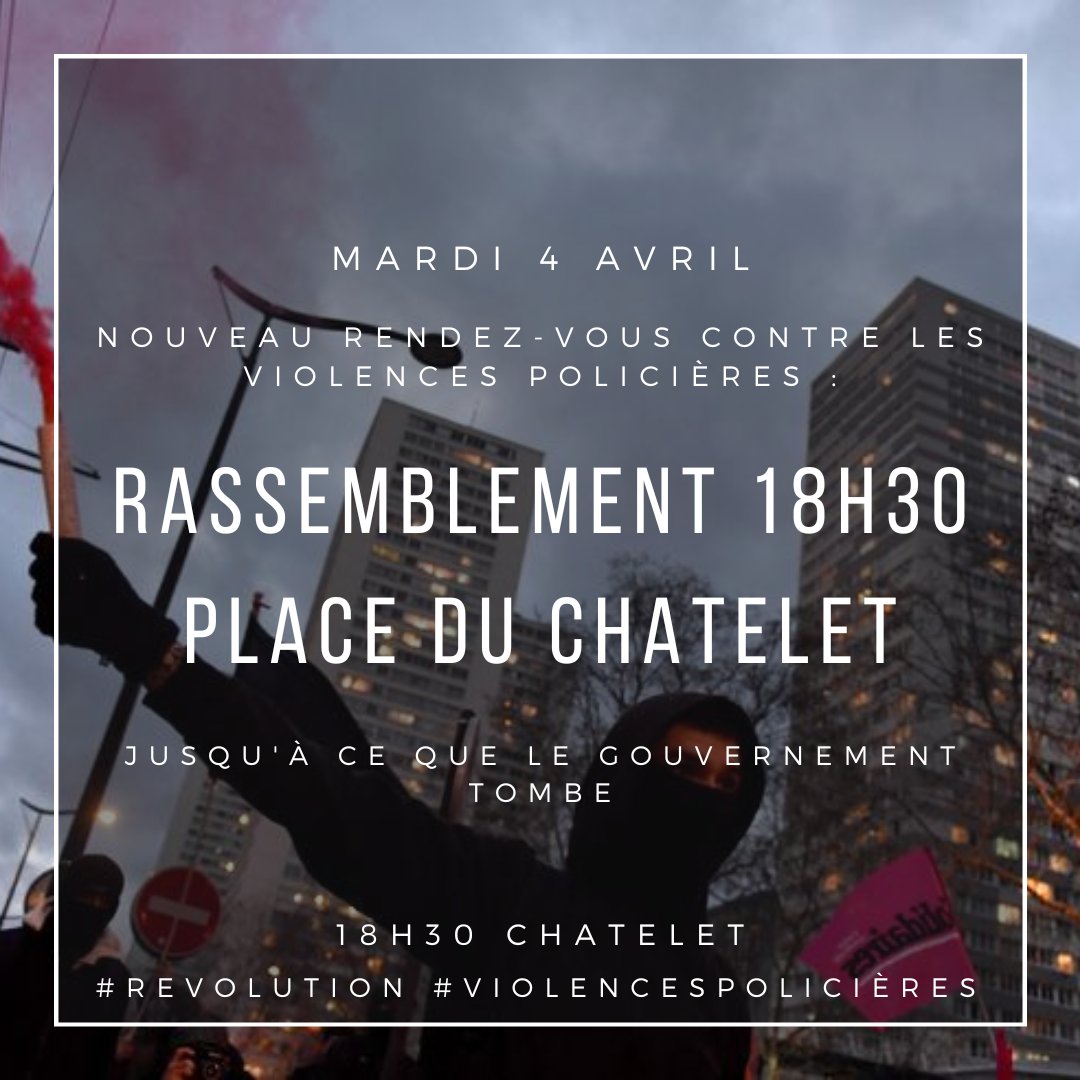 ParisiensDebout's tweet photo. Ce soir, rassemblement place du chatelet à 18h30 pour les deux manifestants dans le coma, Sébastien syndicaliste éborgné et toutes les autres victimes de violences policières
#ViolencesPoliceres #DarmaninDemission #ReformeDesRetaites #SainteSoline #greve6avril #dissolutionbrav https://t.co/DxpT5YlHtj