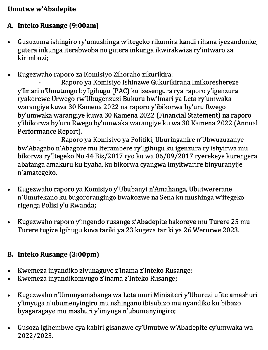 Ministry of education rwanda on twitter rt rwandaparliamnt