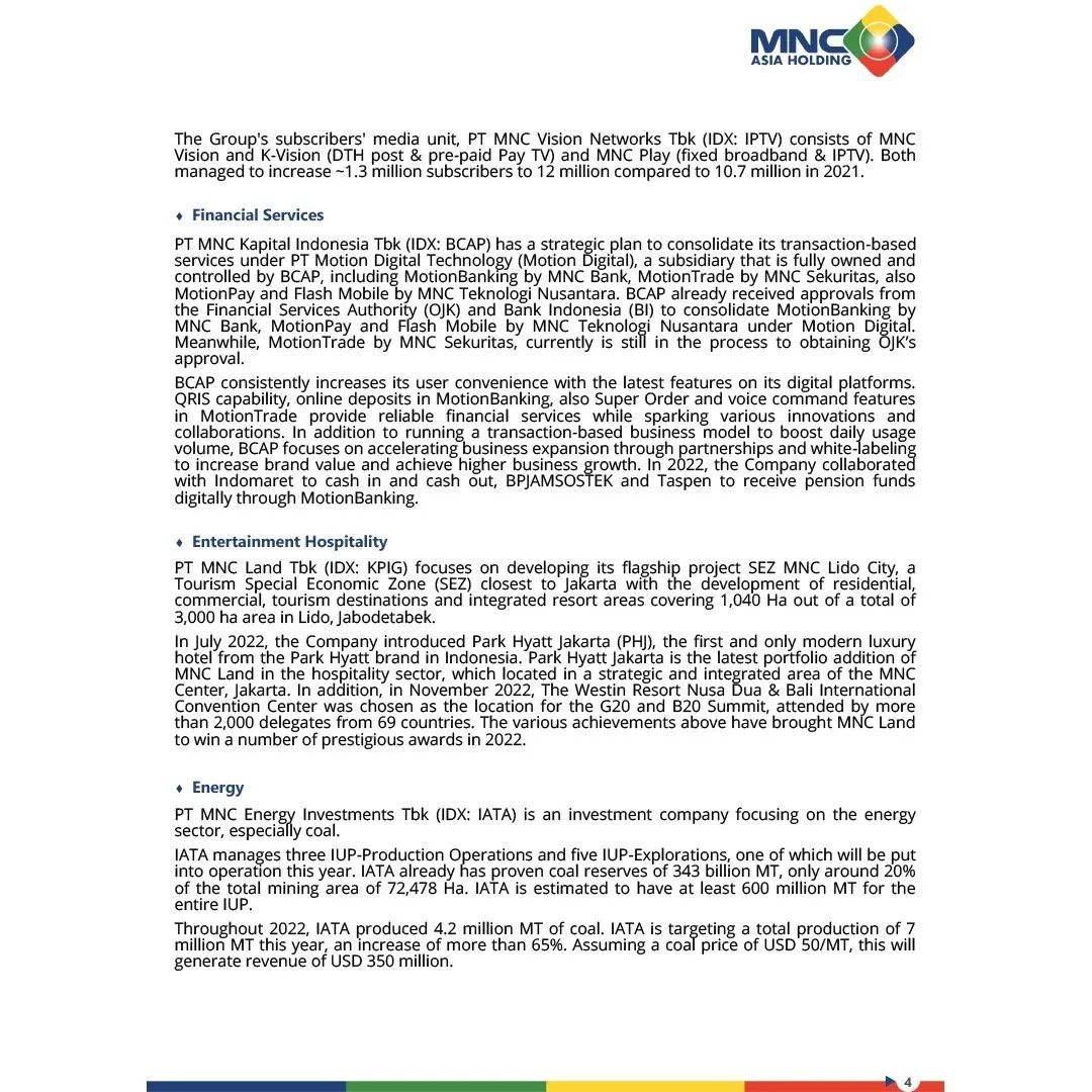 SeputariNews's tweet photo. Repost dari Bapak @hary_tanoe

https://t.co/9HJAVj5iH1

#HaryTanoesoedibjo #FinancialPerformance #MNCAsiaHolding #BHIT #MNCGroup https://t.co/SBWAntUFnt