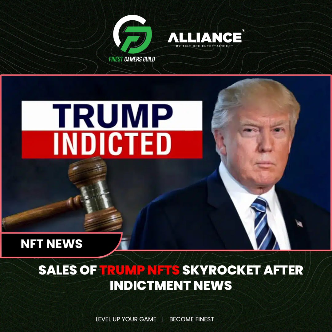 The New York Attorney General pumped some #NFT holders’ bags last week by indicting Former President Donald Trump. After the indictment was announced, the volume of the #TrumpDigitalTrading Cards NFT collection surged over 400%.

#BecomeFinest #TierOneAlliance