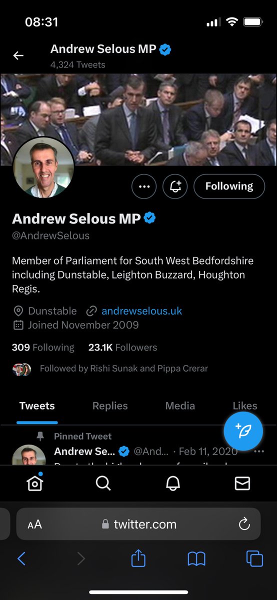 Vicmoore84's tweet photo. @carolvorders Andrew Selous MP, Bedfordshire, Tory! https://t.co/O6Aj7HT2dM