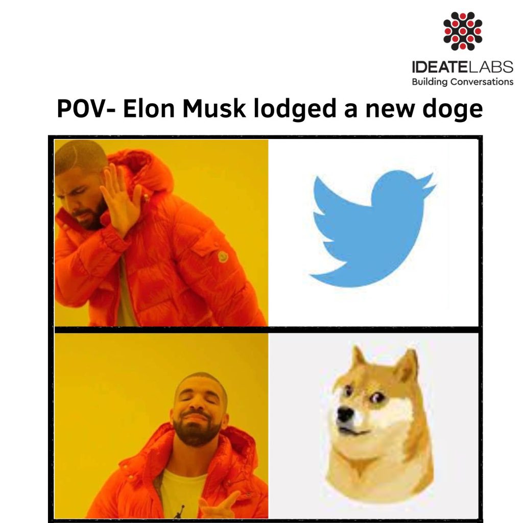 TheIdeateLab's tweet photo. Say hello to the new, doge-inspired Twitter logo! 🐶
 #NewTwitterLogo #DogeLogo #doge #twitterlogochanged #twittermemes #memeoftheday #dogelogotakeover #twitterlogo #twitter #memesindia https://t.co/nuUBVK6YZH