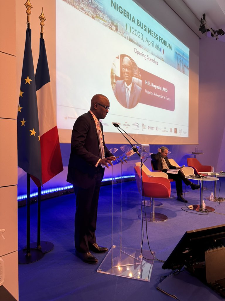 Avec un PIB de 440 Md€, le Nigeria s’impose comme une destination business importante👏 Le pays sera à l’honneur toute la journée pour notre Forum Nigeria, en présence d’<a href="/eblatmann/">Emmanuelle Blatmann</a>, Ambassadrice de France au Nigéria et de Kayode Laro, Ambassadeur du Nigéria en France.
