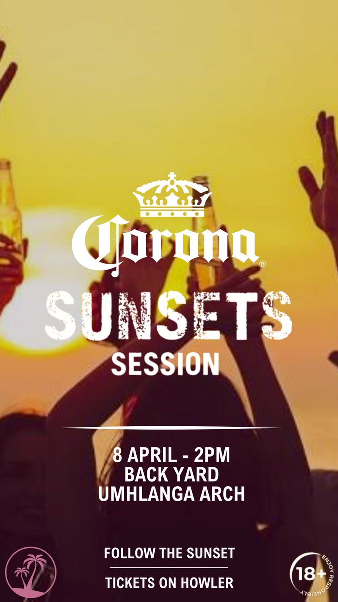 GeorgeBeatsSA's tweet photo. Get ready for the upcoming #CoronaSunsetUmhlanga event happening this Saturday at The Back Yard Rooftop in Umhlanga Arch, starting from 2:00 PM and going on until late. Don't miss out on the fun!

🎫 : https://t.co/pQloGtKNSB https://t.co/LWRrhTpW4w