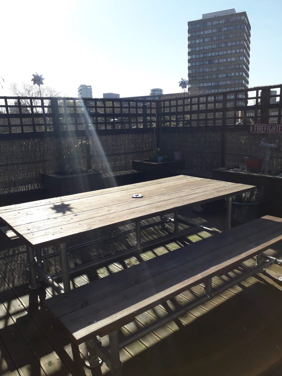 Battersea’s roof garden in the Spring sunshine #roofgarden #lfb#sunshine