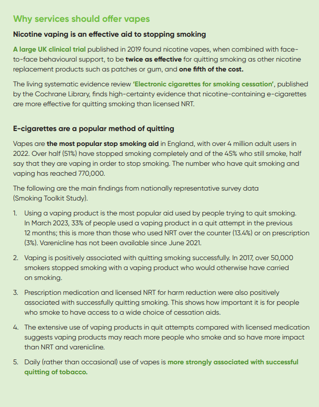 The <a href="/NCSCT/">NCSCT</a> has produced new guidance for stop smoking services on incorporating vaping products as a first-line offering. 
ncsct.co.uk/usr/pub/NCSCT%…