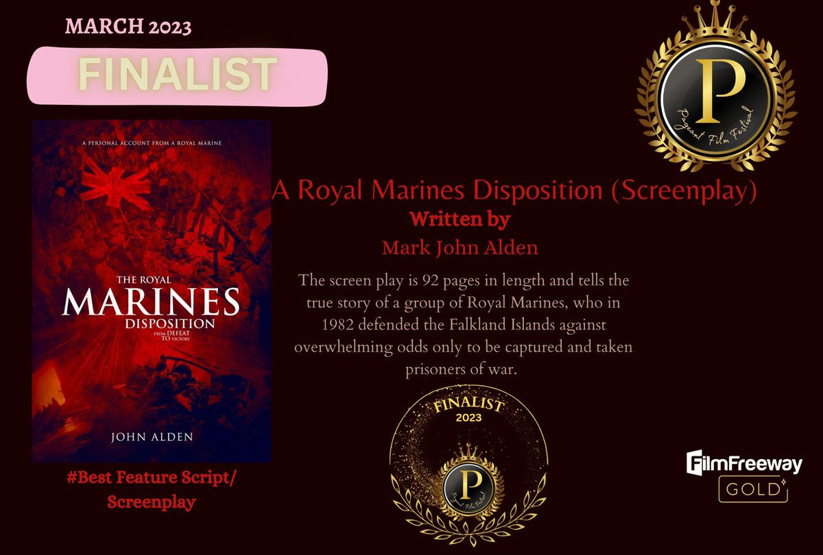 pageant_film's tweet image. Congratulations! 

𝕾𝖈𝖗𝖎𝖕𝖙: 𝕬 𝕽𝖔𝖞𝖆𝖑 𝕸𝖆𝖗𝖎𝖓𝖊𝖘 𝕯𝖎𝖘𝖕𝖔𝖘𝖎𝖙𝖎𝖔𝖓 (𝕾𝖈𝖗𝖊𝖊𝖓𝖕𝖑𝖆𝖞)
𝖂𝖗𝖎𝖙𝖙𝖊𝖓 𝖇𝖞: 𝕸𝖆𝖗𝖐 𝕵𝖔𝖍𝖓 𝕬𝖑𝖉𝖊𝖓
𝕽𝖆𝖙𝖎𝖓𝖌𝖘: 7.2

#finalist #filmfestival #bestfeaturescript    #pageantfilm