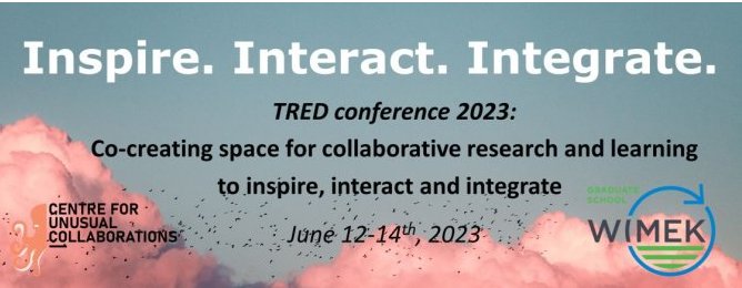 📢 Join the first TRED (#Transdisciplinary Research, Education and Dialogue) Conference to share, explore & reflect on #collaborative research and learning Submit your proposal for an interactive session until🗓️ 24 Apr 👉tinyurl.com/7v9d293j 📌Wageningen & online 🗓️12-14 Jun