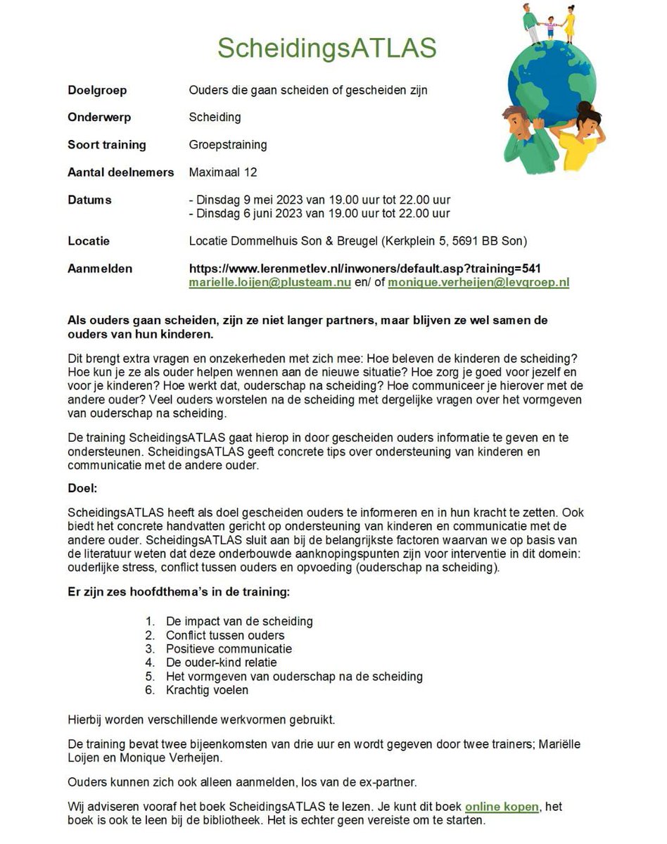 #groepstraining #gescheidenouders #scheidingsATLAS