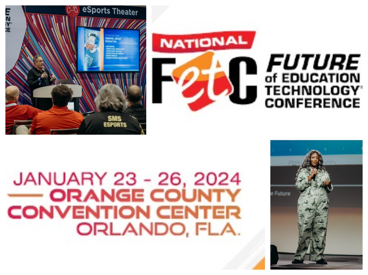 JenWomble's tweet photo. The FETC 2024 Call for Presentations is NOW OPEN and accepting applications to speak in 7 tracks!
Assistive Technology
Campus Leader
Coach
District Administrator
Educator
Information Technology
Library Media Specialist
Apply at https://t.co/MSIQi39bfM, click SPEAK @FETC
#edtech https://t.co/QVq0HPkjVM