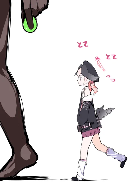 先生とコハルの歩幅の差が可愛いね 