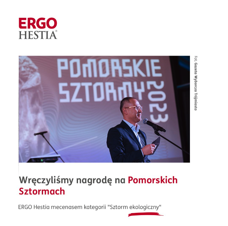 ERGO Hestia (@ergo_hestia) on Twitter photo Niedawno odbyła się 18. edycja plebiscytu #PomorskieSztormy - nagród przyznawanych przez czytelników <a href="/wyborcza3miasto/">Wyborcza Trójmiasto</a>
W tym roku nasi przedstawiciele wręczyli je w dwóch kategoriach „Sztorm ekologiczny” i Sztorm kulturalny”. Gratulujemy laureatom!
#konkurs #sztuka #ekologia Niedawno odbyła się 18. edycja plebiscytu #PomorskieSztormy - nagród przyznawanych przez czytelników <a href="/wyborcza3miasto/">Wyborcza Trójmiasto</a>
W tym roku nasi przedstawiciele wręczyli je w dwóch kategoriach „Sztorm ekologiczny” i Sztorm kulturalny”. Gratulujemy laureatom!
#konkurs #sztuka #ekologia
