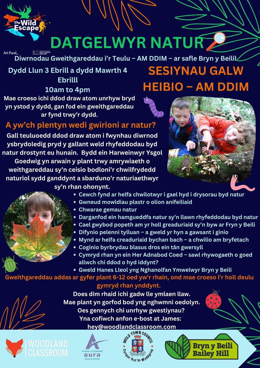 We had so much fun yesterday - we are doing it all again today!!!

Nature Detectives - Free Drop-In today 10am to 4pm

Come for an hour or stay all day, it's completely up to you.

<a href="/artfund/">Art Fund</a> @moldtowncouncil