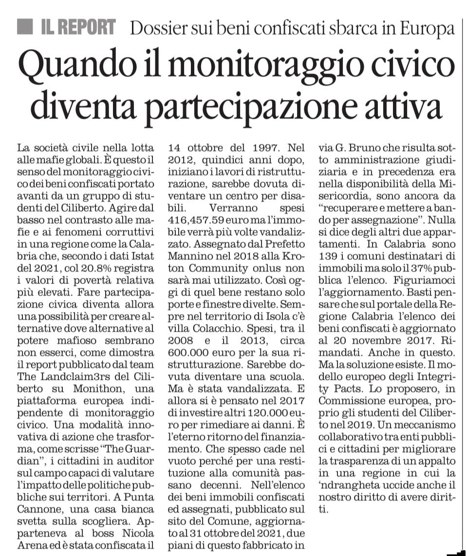 #diconodinoi #monitoraggiocivico #monithon #asoc2223 #ascuoladiopencoesione