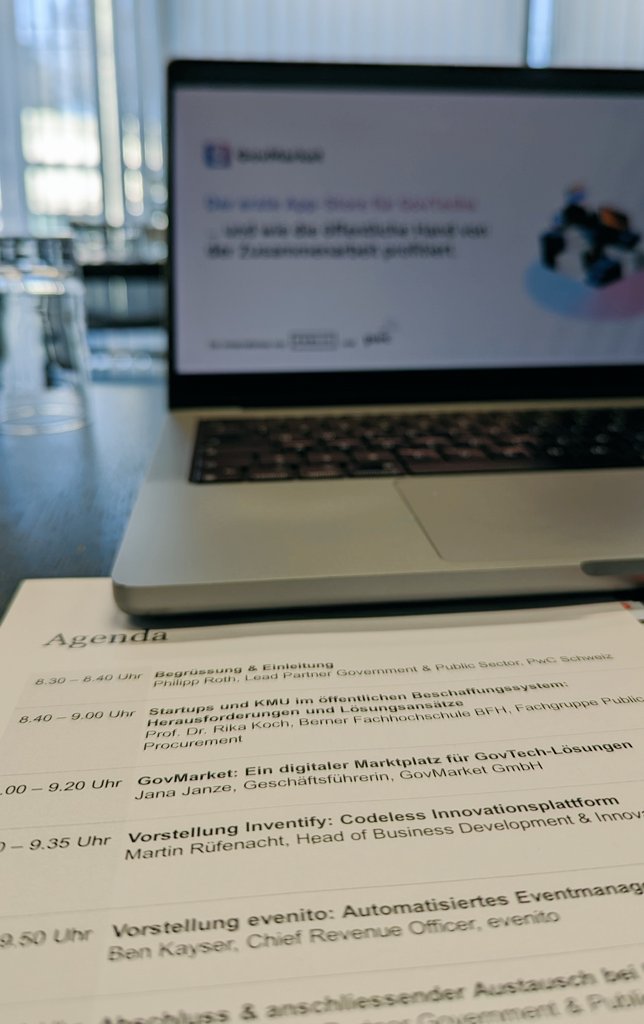 Hach. Wenn für eine Person (mich) eine Konferenz auf "Hochdeutsch" abgehalten wird - dann ist man in der Schweiz 😅 ich durfte in Bern über <a href="/GovMarket_DE/">GovMarket</a> sprechen 🙏 spannende Gedanken und ich glaube, dass sich vieles aus UND auf Deutschland (aus der Schweiz) übertragen lässt...