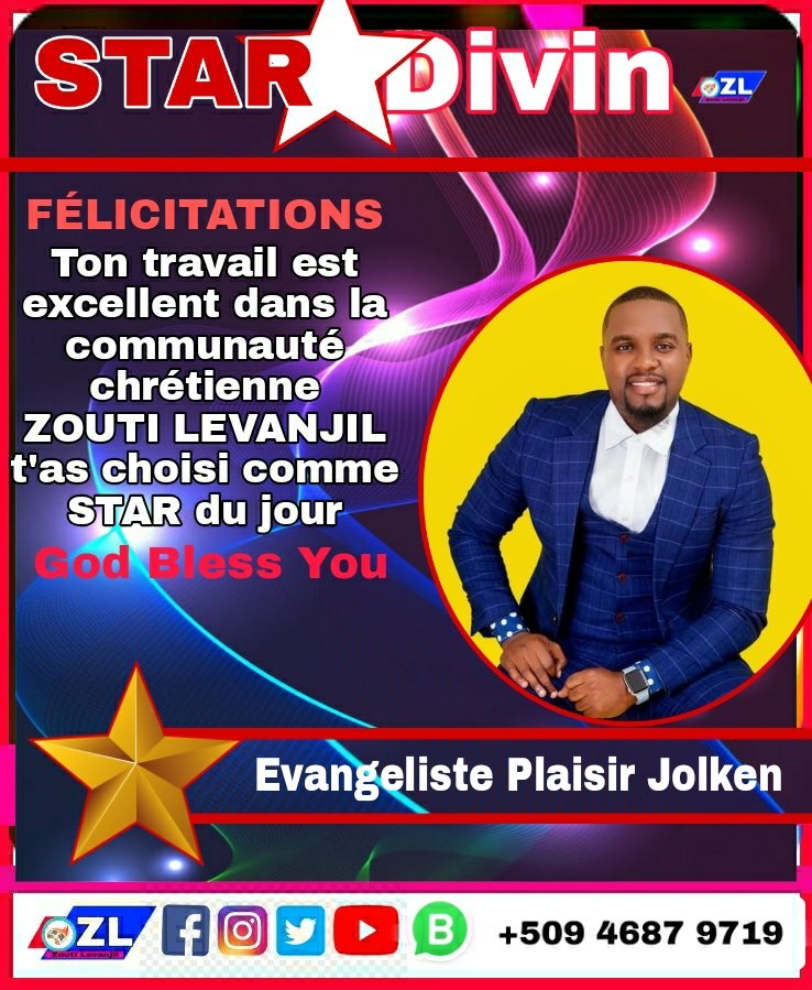 EvLindorEnock's tweet photo. La rubrique STAR DIVIN sur notre chaîne YouTube vous présente Évangéliste PLAISIR JOLKEN
https://t.co/FCJfPK65Xj https://t.co/VVKTteCETA