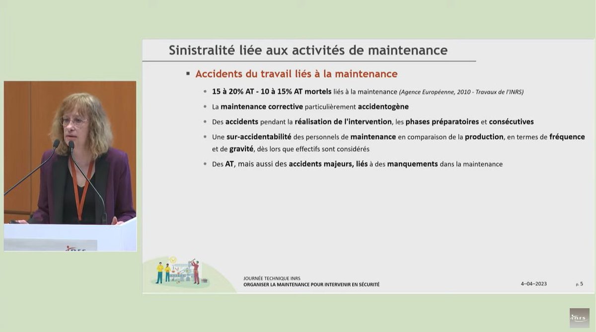 INRSfrance's tweet photo. 📢Ouverture de la journée technique « Organiser la maintenance pour intervenir en sécurité » avec Corinne Grusenmeyer, responsable d'études à l'INRS👇Il est encore temps de vous inscrire ‼️https://t.co/hcqMrVkdyQ https://t.co/E5dVRIizWY