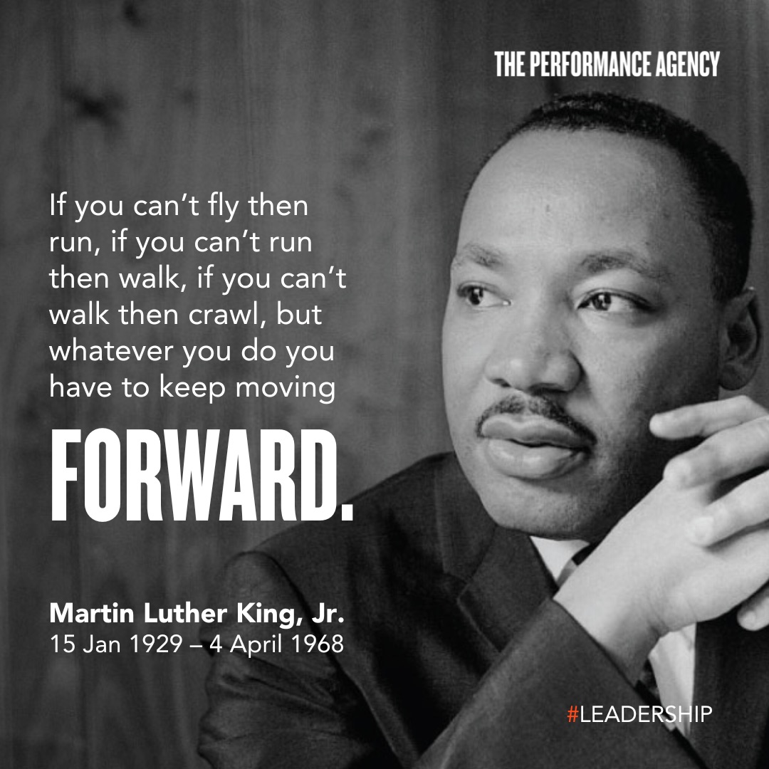 tpayay's tweet photo. Whatever the obstacles: Keep. Moving. Forward.

Honouring the legacy of Dr Martin Luther King, Jr. on the 55th anniversary of his assassination.  

#leadership #resilience #purpose #martinlutherking #MartinLutherKingJr https://t.co/q2a3M3mTn5