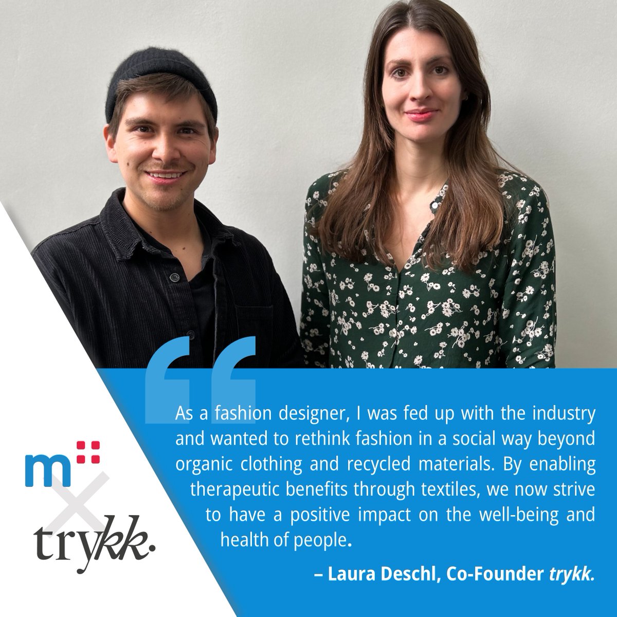 mi_incubator's tweet photo. #4CAcceleratorStartups – #trykk develops garments with a flexible textile grid through which small massage balls can be moved to any pressure point on the body to prevent and relieve pain. Their mission? Unifying body and mind, fashion and introspection, clothing and well-being. https://t.co/Sohg8l4NbZ