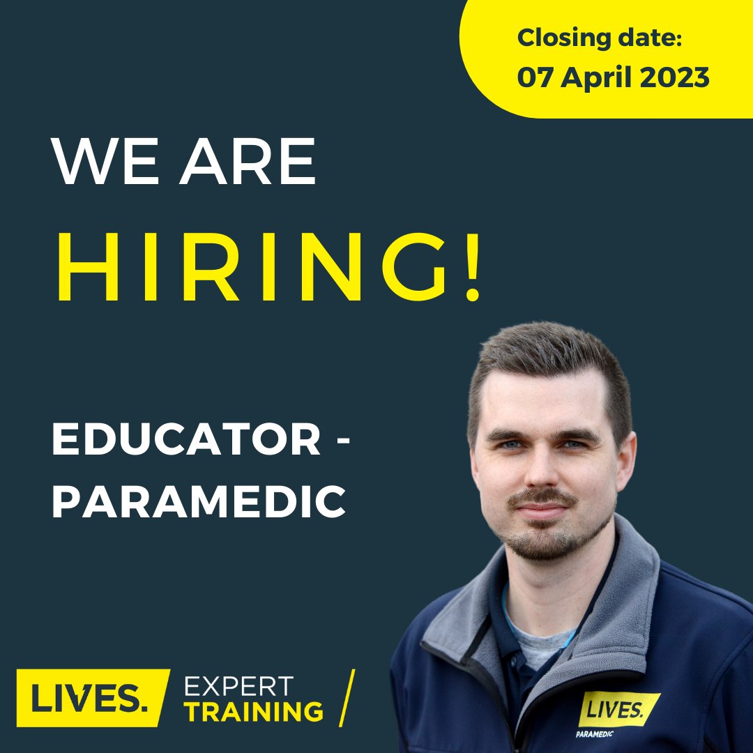 We are looking for a Educator - Paramedic to join our innovative & dynamic team. For more information or to apply, click the link below👇 loom.ly/dN-NA0w #wearehiring