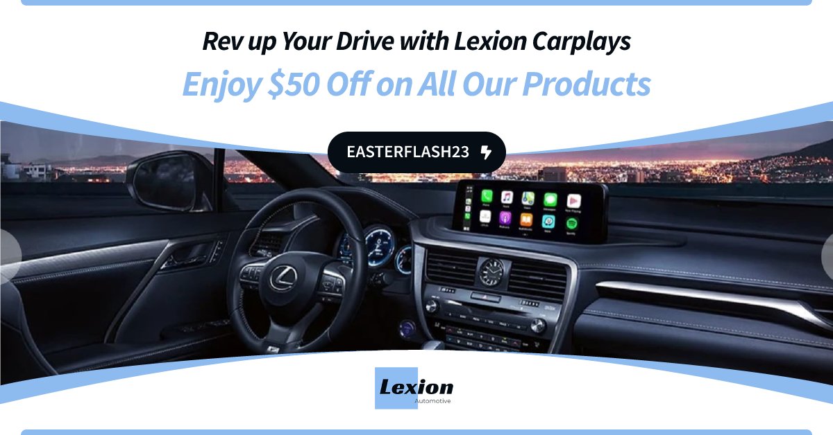 LexionAuto's tweet image. As Good Friday and Easter long weekend is approaching and we are offering a $50 OFF on all orders on: lexionautomotive.com/shop-1

Promo Code: EASTERFLASH23 for all models RC, GS, NX, UX, ES, CT, IS #lexus #carplay #lexuscarplay