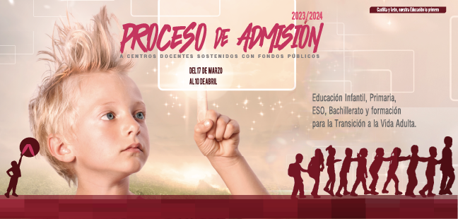 #Admisión del alumnado en centros docentes. E. Infantil (segundo ciclo), E. primaria, ESO, Bachillerato y TVA

📢Solicitudes: hasta el 10 de abril de 2023

ow.ly/oBZ050MXGHT