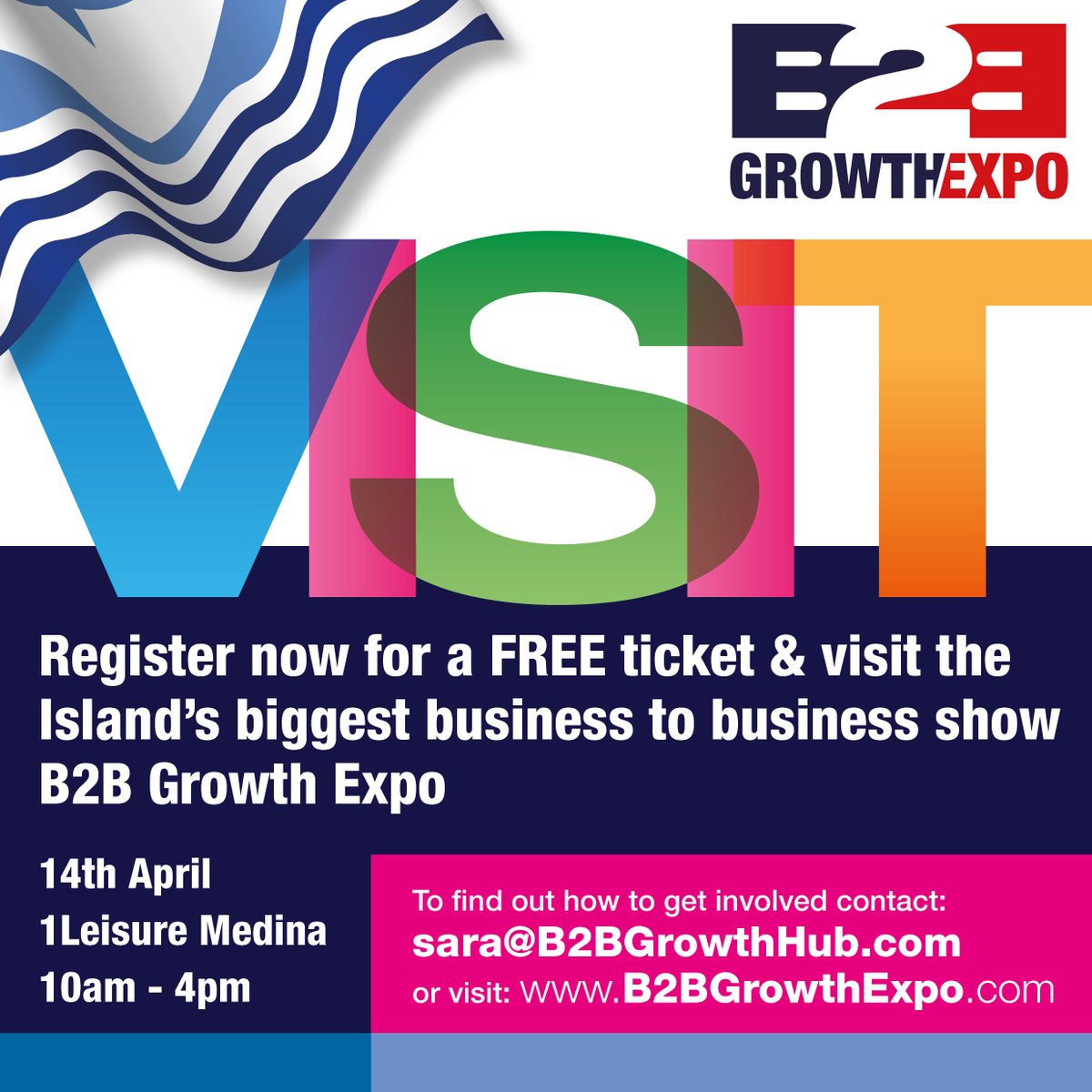 The B2B Growth Expo is coming to the Isle of Wight on the 14th of April, & you won't want to miss it. Join us at the 1Leisure Medina from 10 am to 5 pm

Register by clicking on the link: bit.ly/3KtxQLo

#b2bgrowthexpo #B2BGH23 #B2BExpo #IsleofWight #isleofwightbusinesses