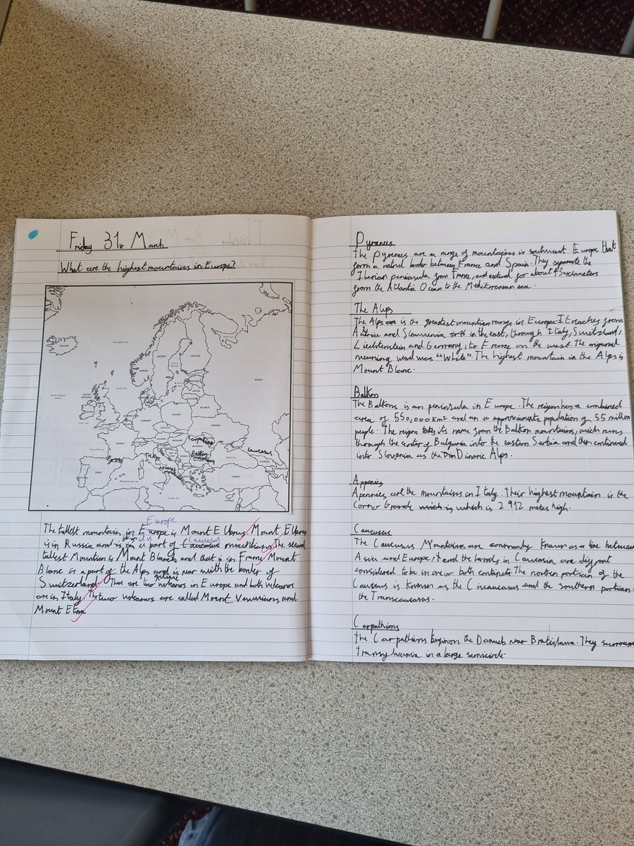 ABCPschool's tweet photo. #Class34P have completed some wonderful research about mountains to finish our unit on Europe #ABGeography https://t.co/Vyj10PILvw