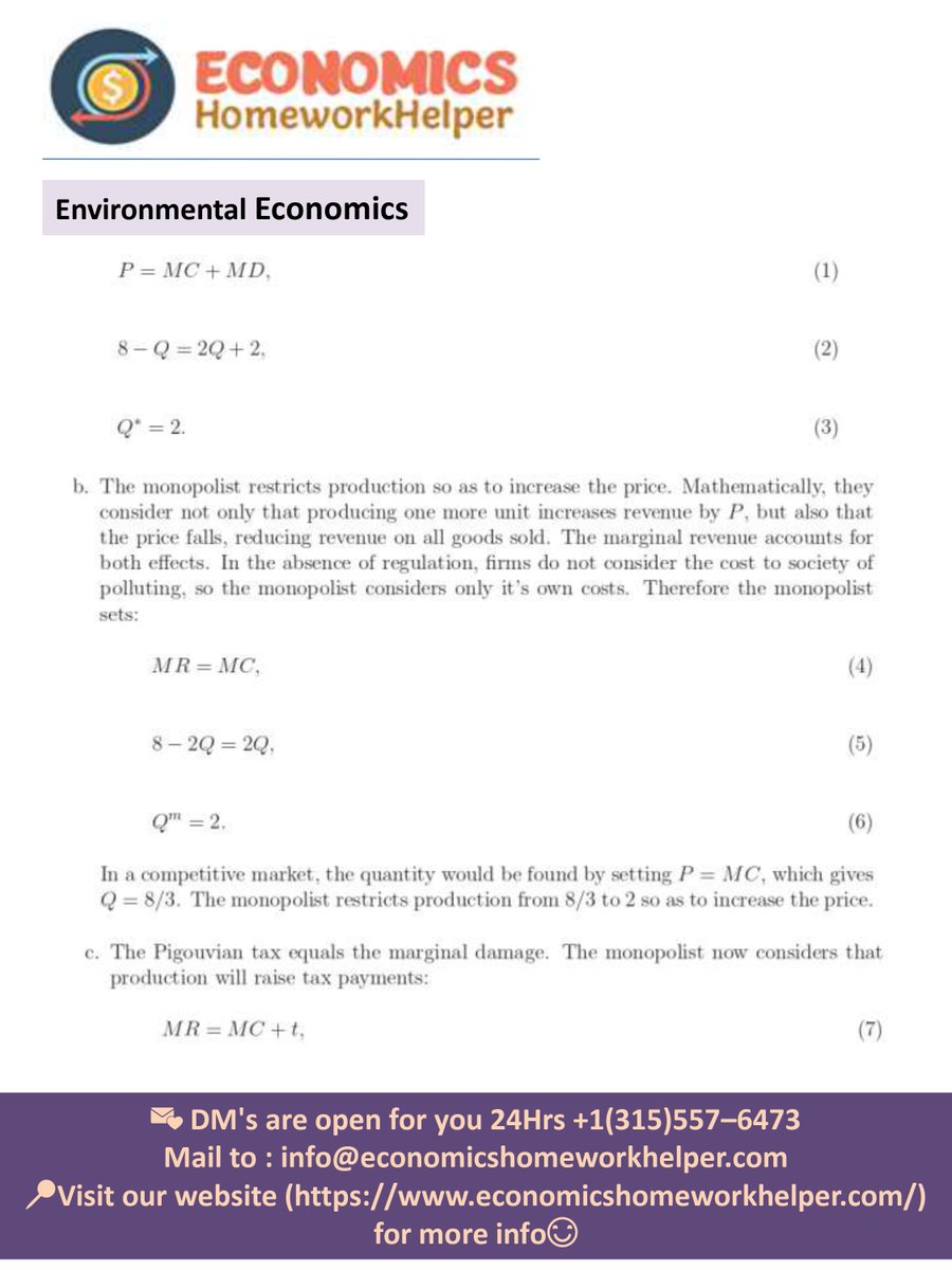 EconomicsHomew2's tweet image. Hire the best experts for environmental economics homework help at an affordable price. Work with bright minds to solve your Economics homework without any hassles! Do visit bit.ly/3cZ8Ihg
#economicshomeworkhelp #domyeconomicshomework #environmentaleconomics #onlinehelp