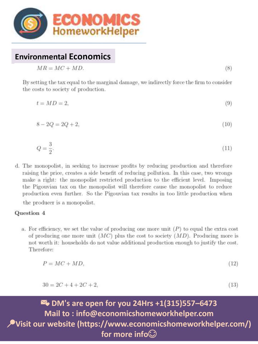 EconomicsHomew2's tweet image. Hire the best experts for environmental economics homework help at an affordable price. Work with bright minds to solve your Economics homework without any hassles! Do visit bit.ly/3cZ8Ihg
#economicshomeworkhelp #domyeconomicshomework #environmentaleconomics #onlinehelp